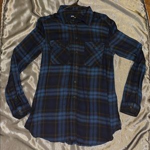 Blue checkered flannel!
